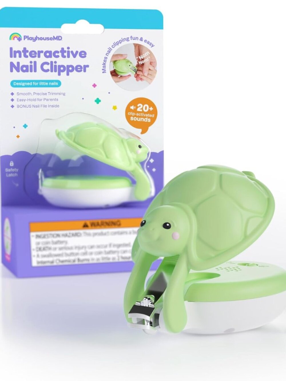Playhouse MD Interactive Baby Nail Clipper Turtle for Newborn, Infant & Toddler